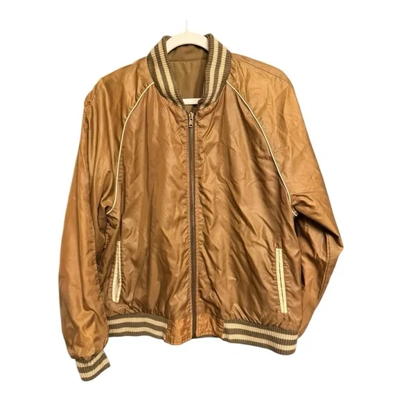 Vintage 1980s Reversible Jacket Men’s Large Cream Brown
